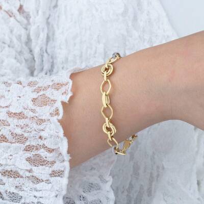 Oval Zincir Bileklik - 