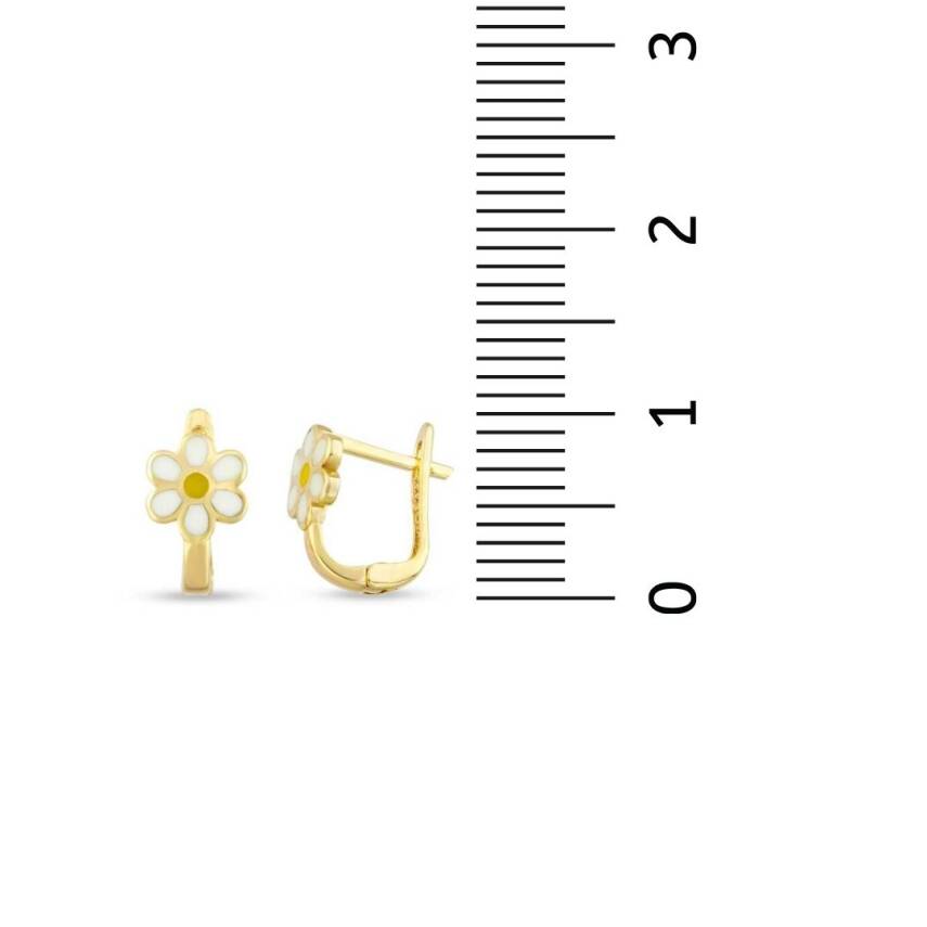 Papatyalı Altın Çocuk Küpe - 2