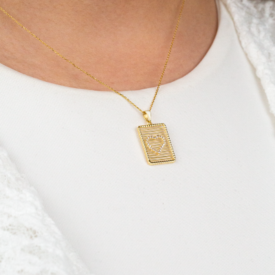 Plakalı Kalp Kolye - 3