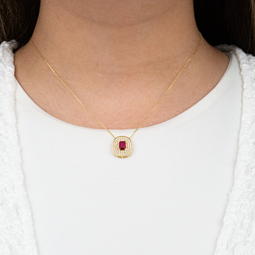 Renkli Taşlı Kolye - 1