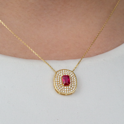 Renkli Taşlı Kolye - 3