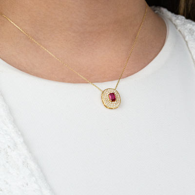 Renkli Taşlı Kolye - 2