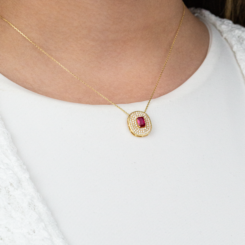 Renkli Taşlı Kolye - 2