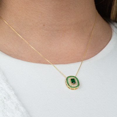 Renkli Taşlı Kolye - 5