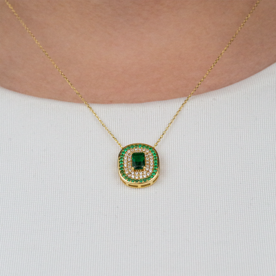 Renkli Taşlı Kolye - 6