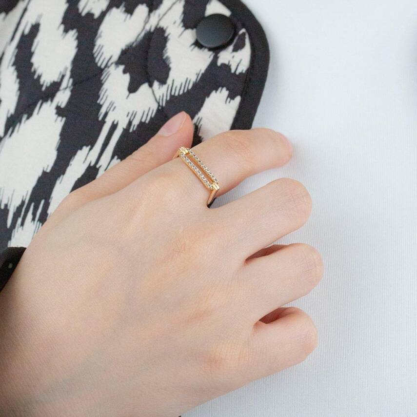 Şerit Taşlı Yüzük - 1