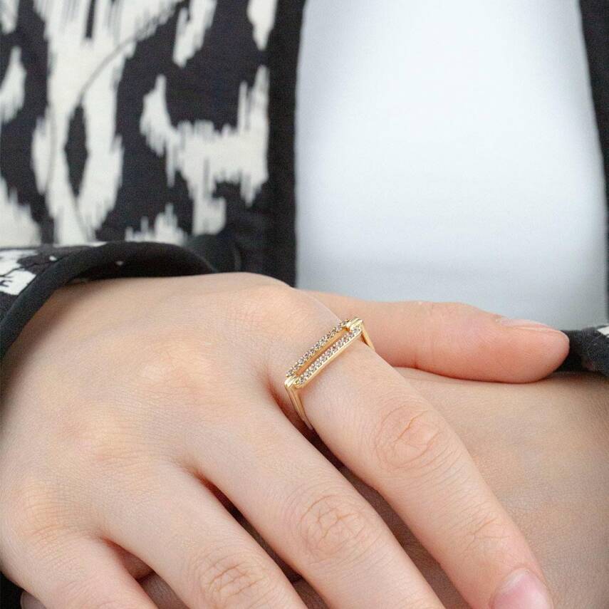 Şerit Taşlı Yüzük - 2