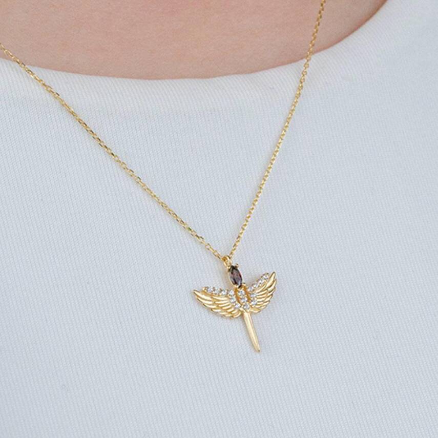 Taşlı Anka Kuşu Kolye - 3