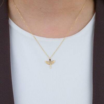 Taşlı Anka Kuşu Kolye - 