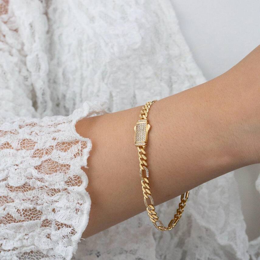 Taşlı Figaro Bileklik - 2