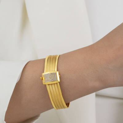 Taşlı Hasır Kelepçe - 