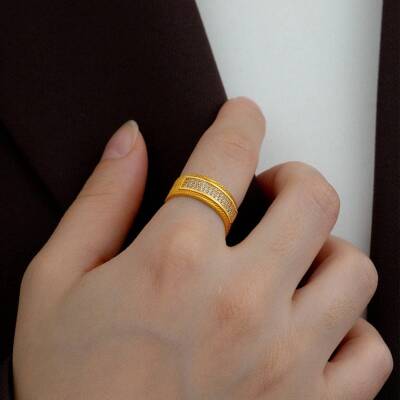 Taşlı Hasır Yüzük - 