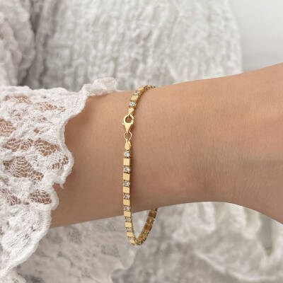 Taşlı Kare Bileklik - 2