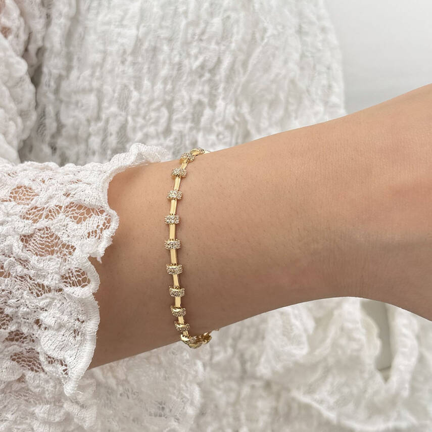 Taşlı Şerit Bileklik - 1