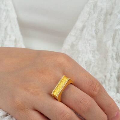 Taşlı Şerit Yüzük - 2