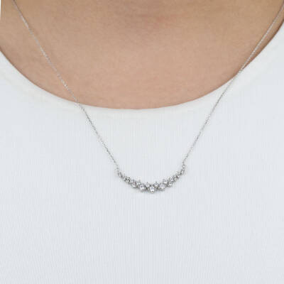 Taşlı Su Yolu Kolye - 