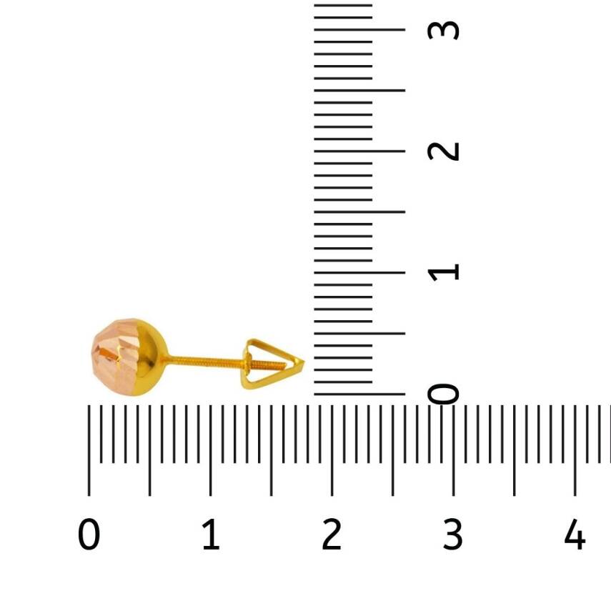 Top Altın Çocuk Küpe - 2