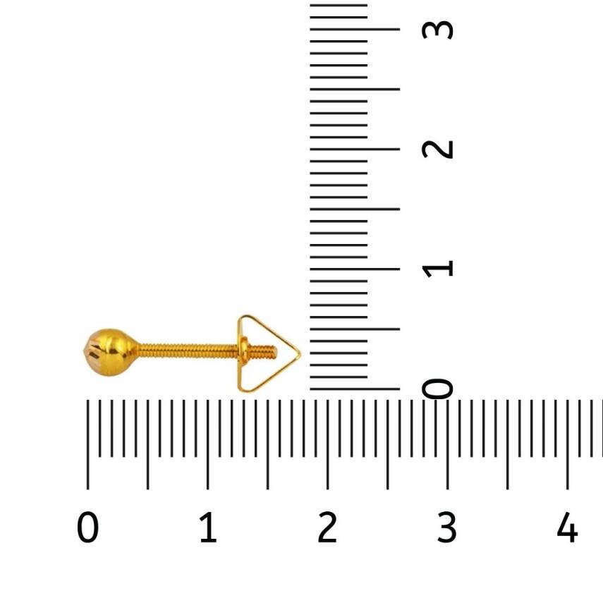 Top Altın Çocuk Küpe - 2