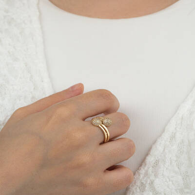 Top Taşlı Yüzük - 