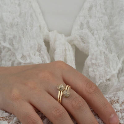 Top Taşlı Yüzük - 2