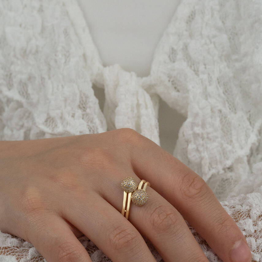 Top Taşlı Yüzük - 2