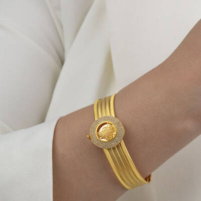 Tuğralı Taşlı Kelepçe - 