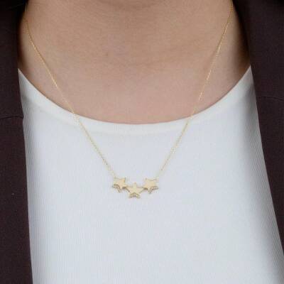 Üç Yıldız Kolye - 