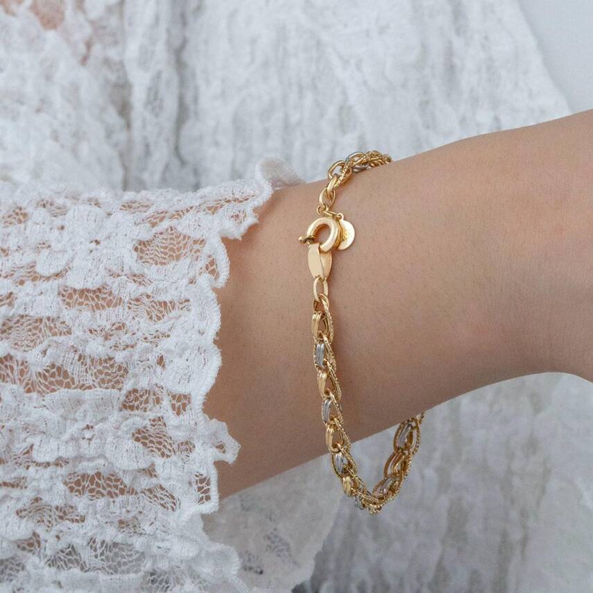 Üç Zincirli Renkli Bileklik - 2