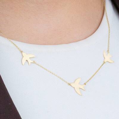 Üçlü Kırlangıç Kolye - 2