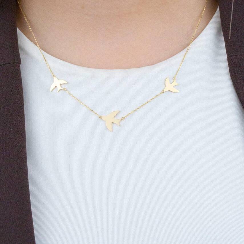 Üçlü Kırlangıç Kolye - 1