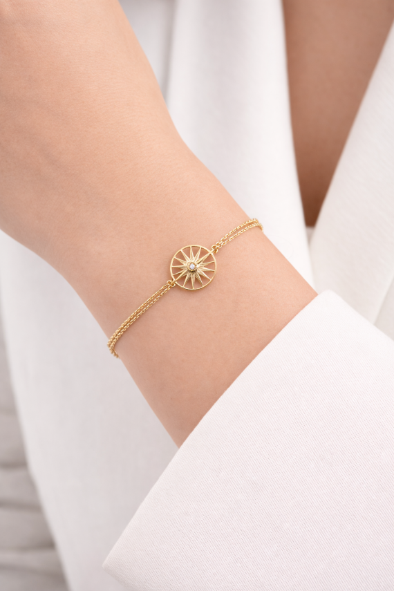 Yuvarlak Yıldız Taşlı Bileklik - 1