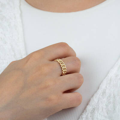 Zincir Taşlı Yüzük - 