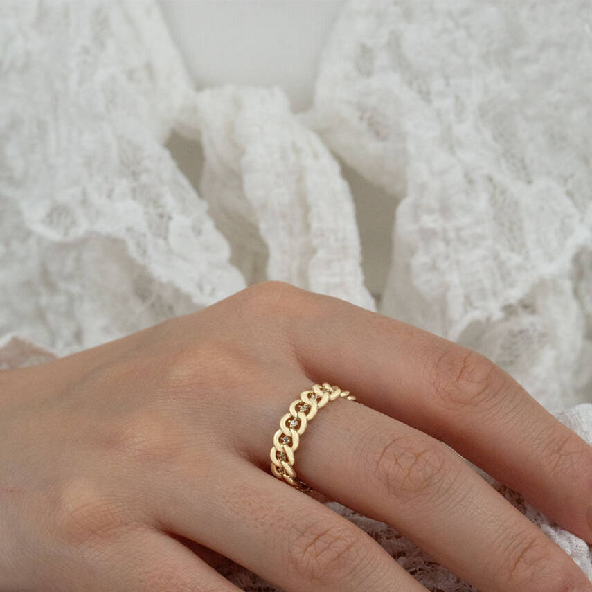 Zincir Taşlı Yüzük - 2